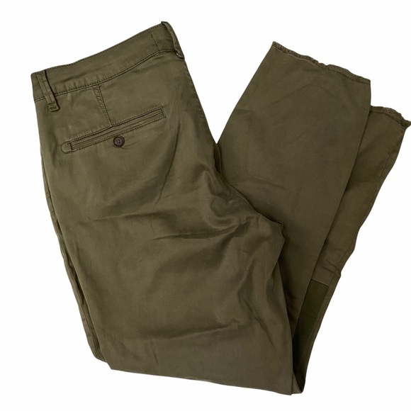 NYDJ SKINNY CHINO OLIVE GREEN SATEEN DENIM Sz 12 - Picture 5 of 10